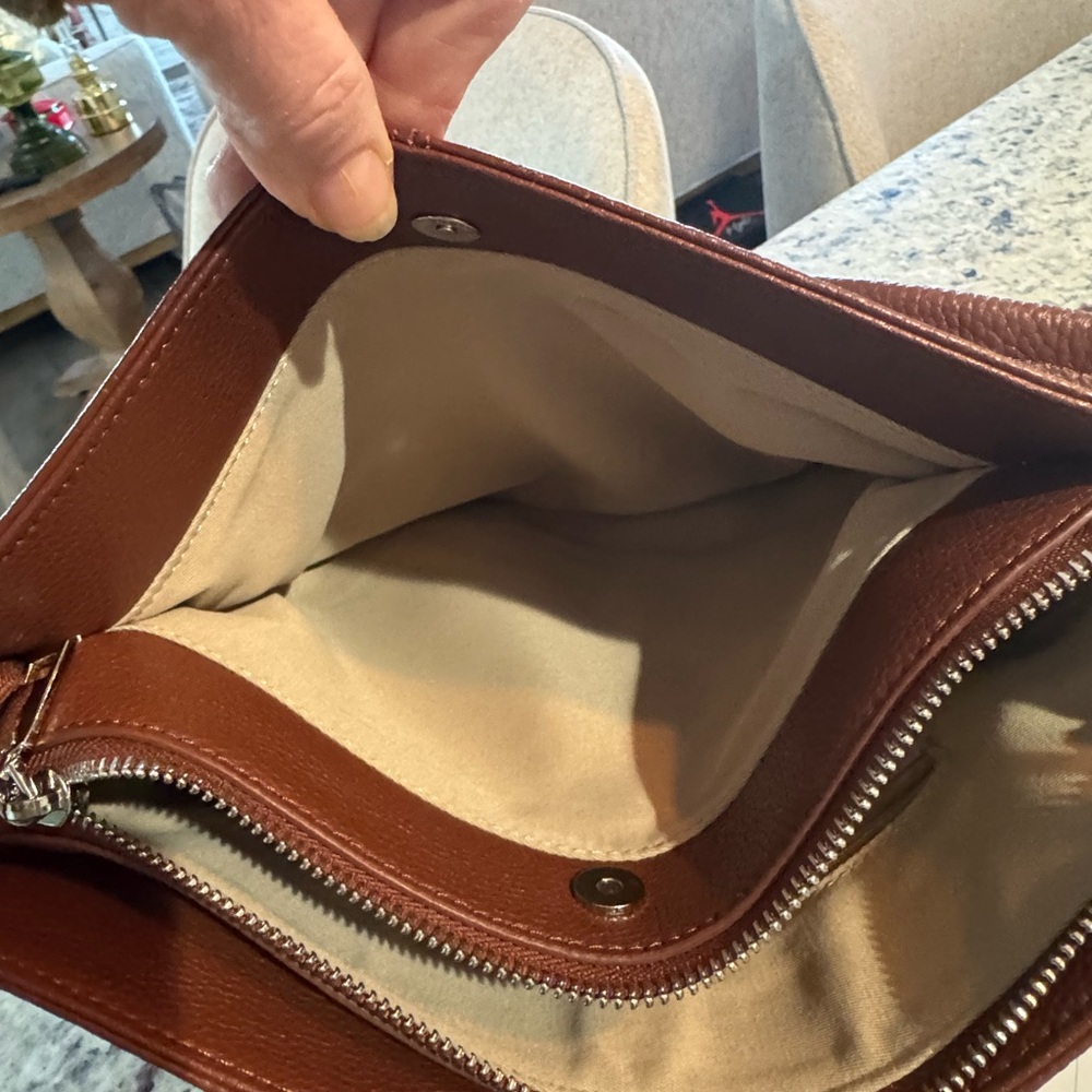Befen Genuine Leather Shoulder Bag/Crossbody Hobo Bag with 2 removable straps - Picture 8 of 15